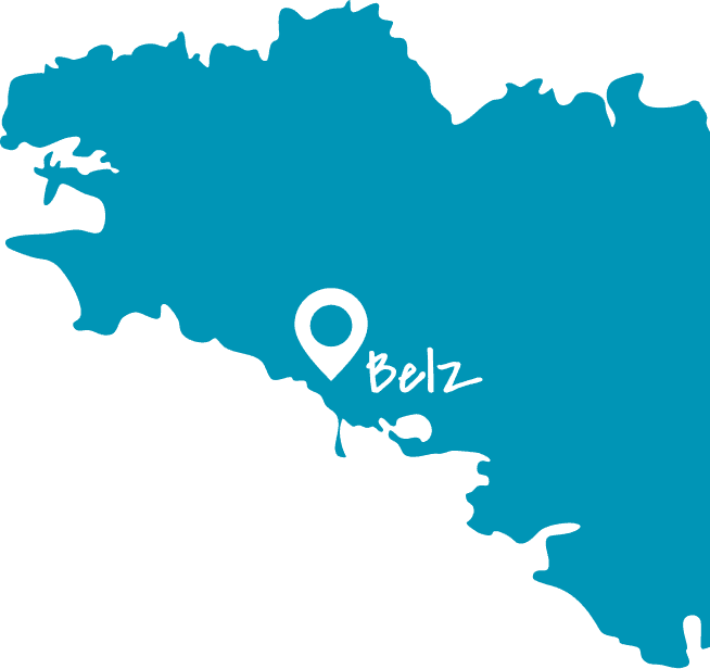Carte de Bretagne pointant Belz